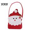 Holiday Gift Storage Pouch Christmas Felt Candy Bag, Santa Claus Snowman Patterns Treat Pouch, Large Capacity Reusable Holder Thickened