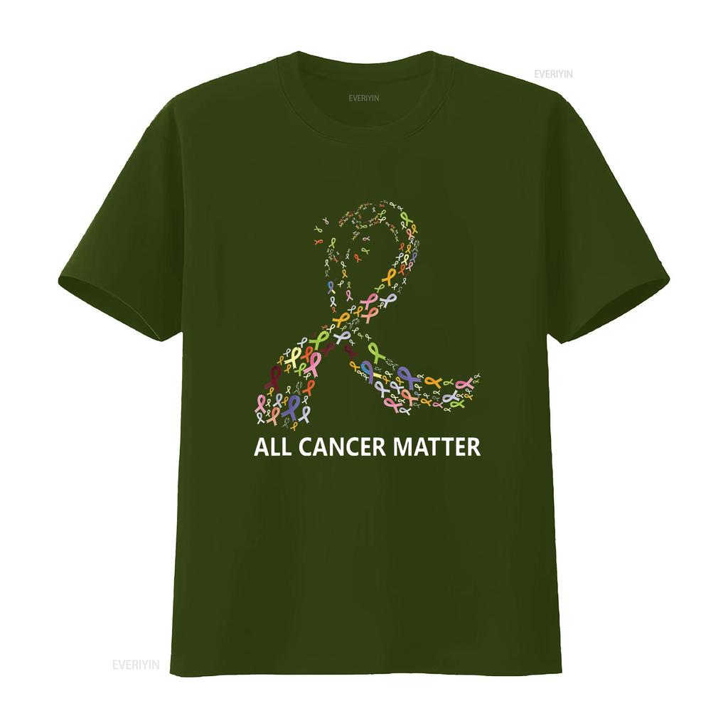 Unisexs T Shirt All Cancer Matters Awareness Saying World Day Black 2xl Vintage Washed Streetwear Unisex Homme Designer Clothes