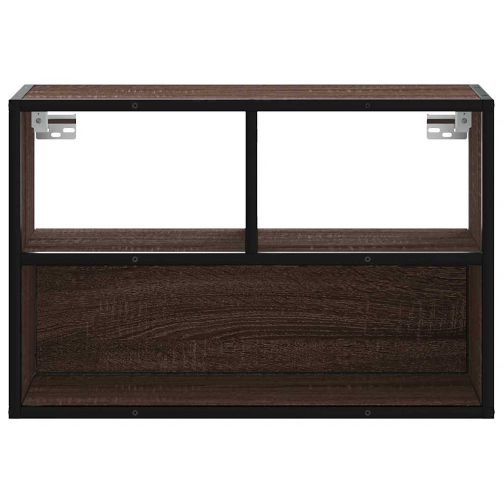 Mobile TV Effetto Rovere Marrone 60 x 31 x 39,5 cm Truciolato e Metallo