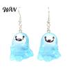 Women Dangle Earrings Ghost Glow-in-the-Dark Pendant for Decor, Fun Cute Earrings, Necklace Halloween Jewelry Statement