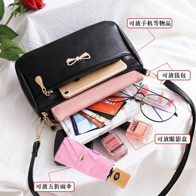 Sac tendance pour femme Maman couleur unie PU sac à bandoulière diagonal pour femme nœud petit sac en cuir souple étalage trajet