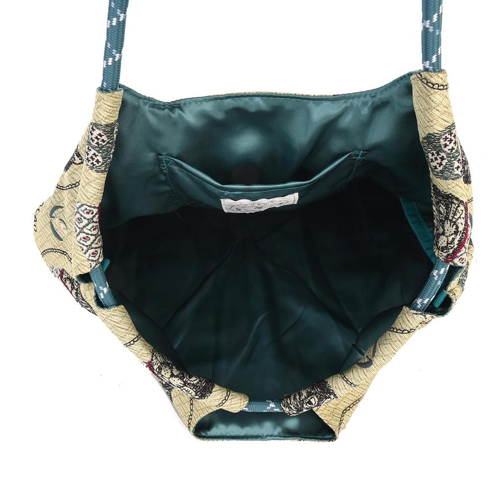 Kusguru Japan Paracord Parlor Gobelin Woven Paracord Yellow Bag, Suzuran-do Bag, Women's, 258162,