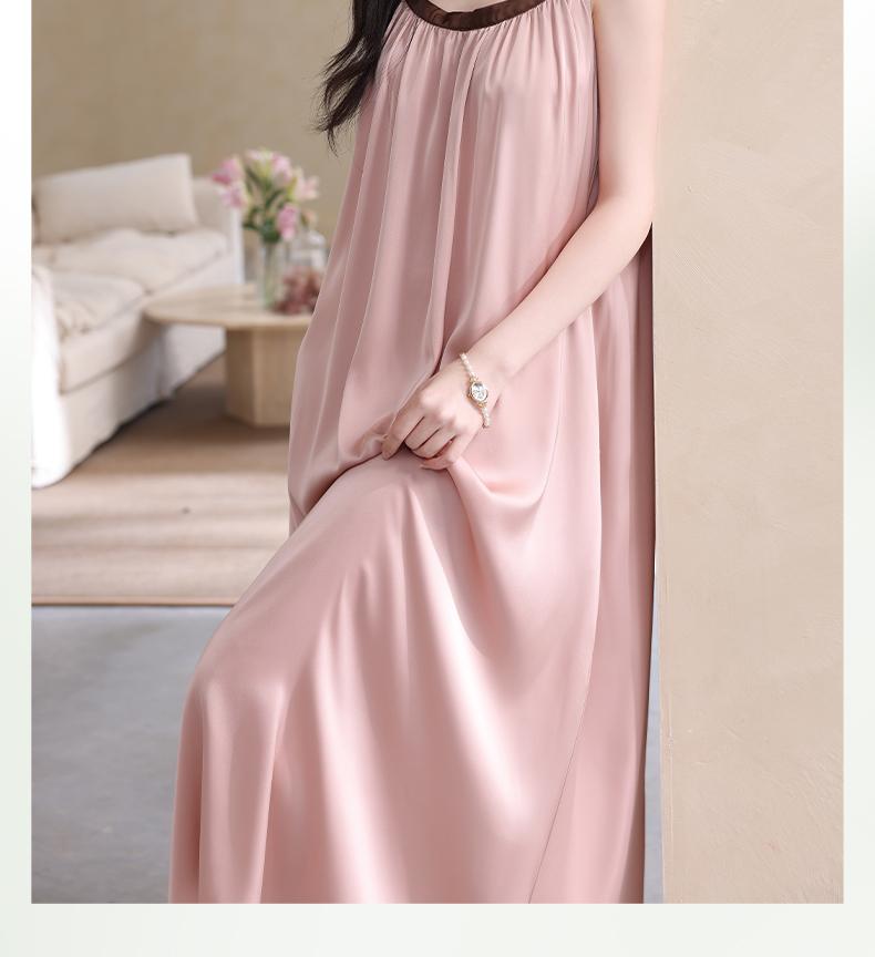 Xuan Liang sexy nightgown women's summer ice silk suspender super long skirt 2026 new high-end pajama home wear