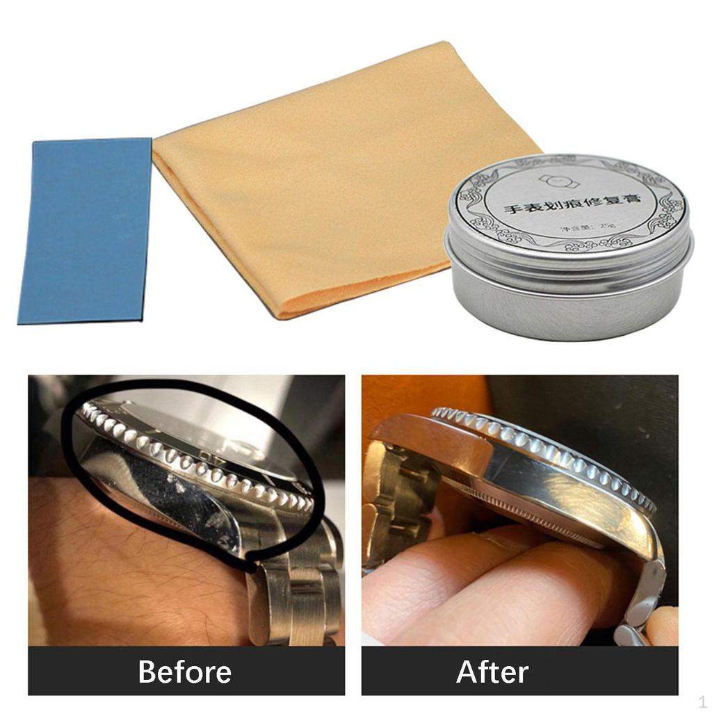 Watch Polishing & Cleaning Kit Jewelry Cleaner Accessories Scratch Repair Cream for Stainless Steel