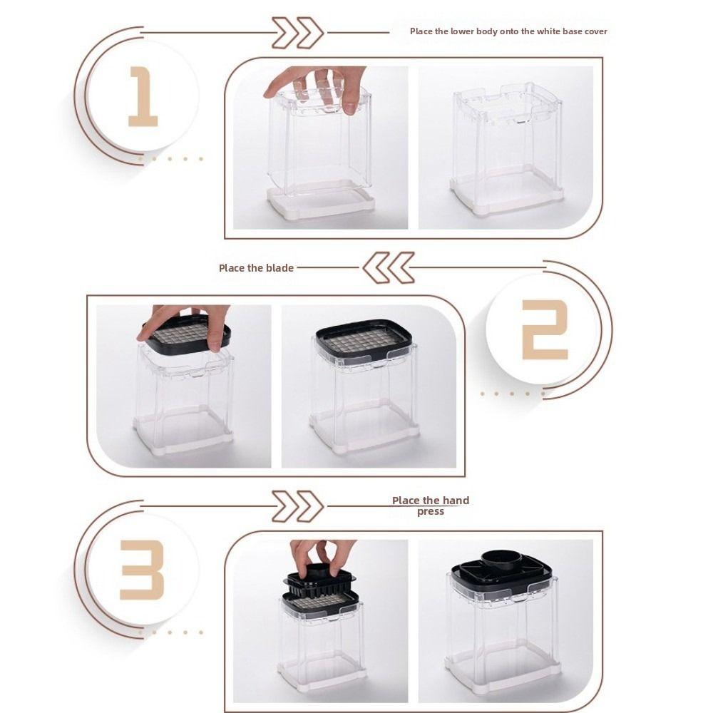 Hand Press French Fries Cutter with 2 Blades Fruit Slicer Vegetable Dicer  Fruit and Vegetable