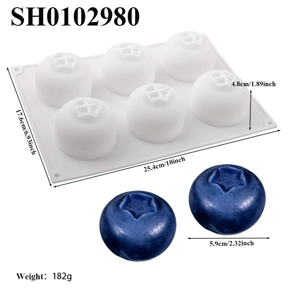 6 Cavity Blueberry Mousse Cake Mold Heat Resistant French Pastry Mold  Chocolate