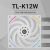 Thermalright TL-K12 White ARGB CPU Fan 120mm Case Cooler Fan, 4pin PWM Connector Silent Computer Fan with S-FDB Bearing and Double-Sided Rubber