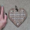 Wood Plaque Wall Art Decoration with Rope Car Hanging Ornament Christmas Tree Pendant Accessory Unique Friendship Gift