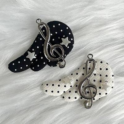 Original Harajuku Polka Dot Star Note Wing Hair Clip Cute Angel Wing Y2K Duckbill Bangs Clip Subcultural Decorative Accessories