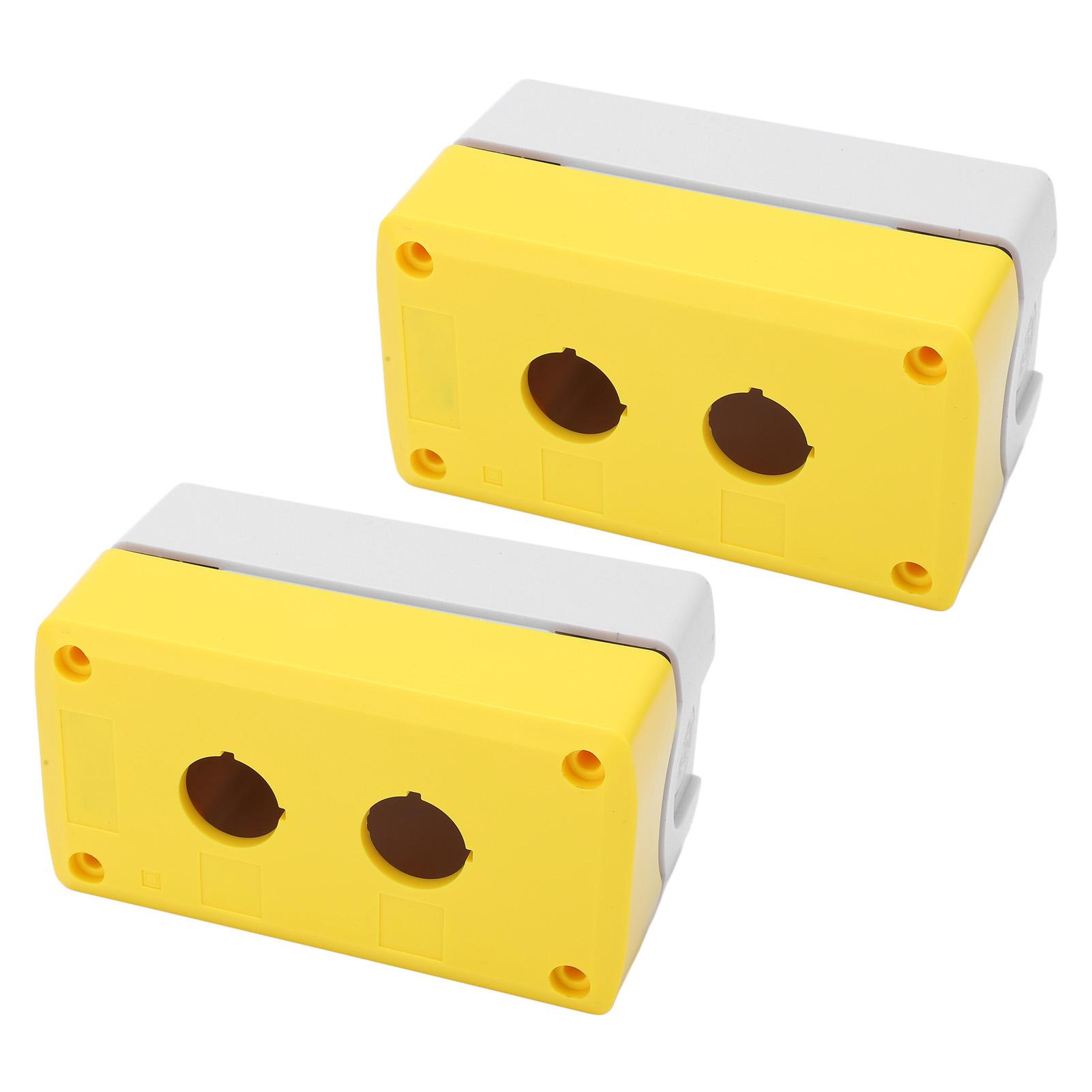 

2 Комплекти Коробка з Кнопкою Перемикача Корпус Станція Керування Оболонка Водонепроникна 2 Отвори для Машини