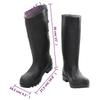 VidaXL Bottes de pluie noir taille 38-46 PVC
