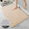 Cobblestone Embossed Bathroom Rug Non-Slip Carpets In Wash Basin Bath Side Floor Mat Shower Room Bath Mat Memory Foam Rug