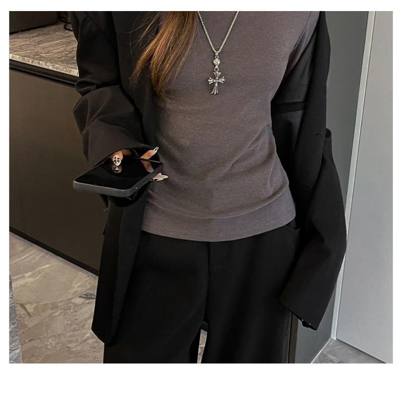 Women S Slim Fit Long Sleeve Turtleneck Base Top Versatile Casual Outerwear
