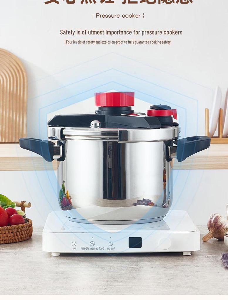 Explosionsgeschützter Schnellkochtopf aus deutschem Edelstahl 316, induktionskompatibel, großes Fassungsvermögen, lebensmittelecht.