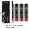 VKTUK 12-Color Matte Lip Liner Set - Non-Stick, Bestseller Makeup Lipstick Pen
