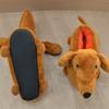 Dachshund Plush Slippers - Cozy Winter Bedroom Footwear