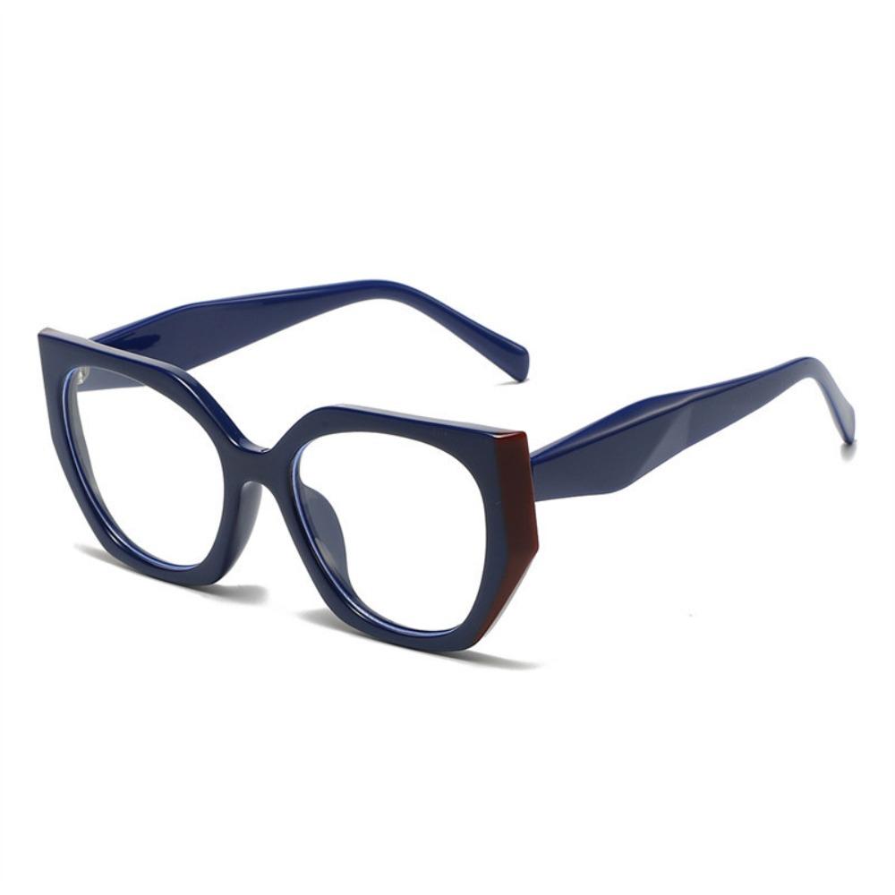 Versatile Clear Lens Cat Eye Glasses Large Frame Lightweight Plain Glasses Anti Blue Light Transparent Eyewear Unisex