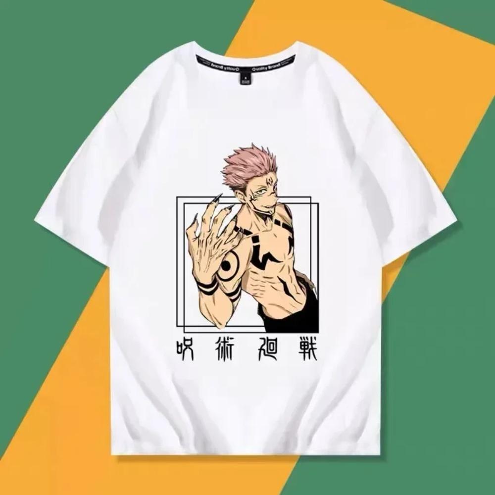 New Anime Cotton T-shirt Summer Men Women Short Sleeve Harajuku Fashion Tees Casual Sports Oversized Tops Y2k Clothes Streetwear