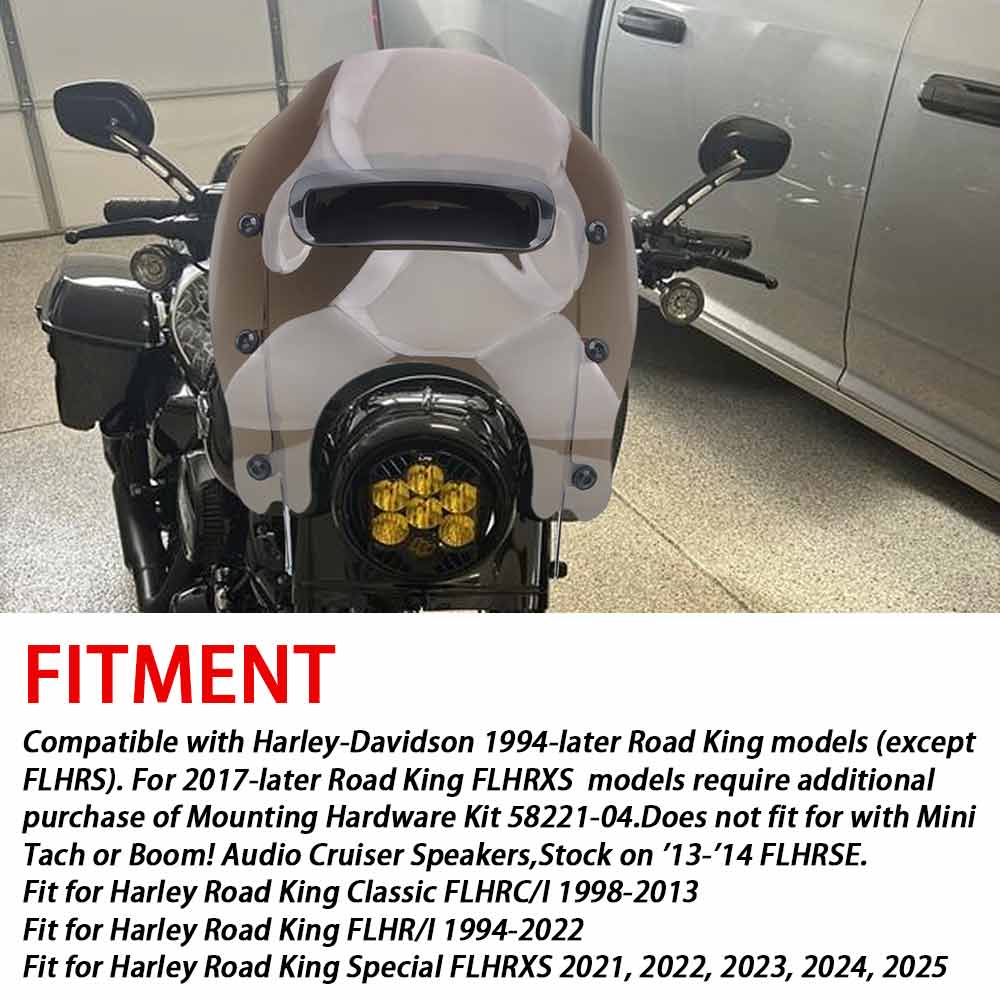 Motorcycle Brown Windshield/Windscreens/Wind Deflectors Kit Plastic Accessory Fit For Harley Road King Special FLHRXS 2021- 2025