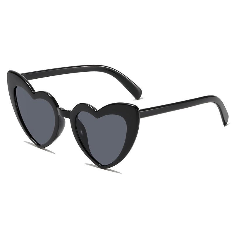 2025 Cross-Border Love UV400 Peach Heart Sunglasses - Glitter Crystal Sun Protection for Women