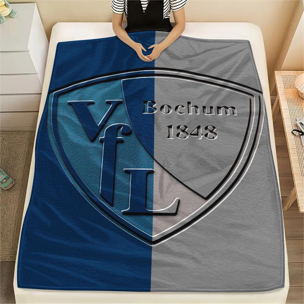 

1pc VfL Bochum 1848 Print Flannel Blanket, High quality Comfortable for All Seasons, Home Decor, Warmth and Comfort, Perfect for Christmas Gifts98 80cm x 120cm