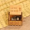 Theme Music Box Carved Wooden Hand Cranked Music Box Moon River La Vie En Rose Fly Me To The Moon Musical Valentine's Day Gift