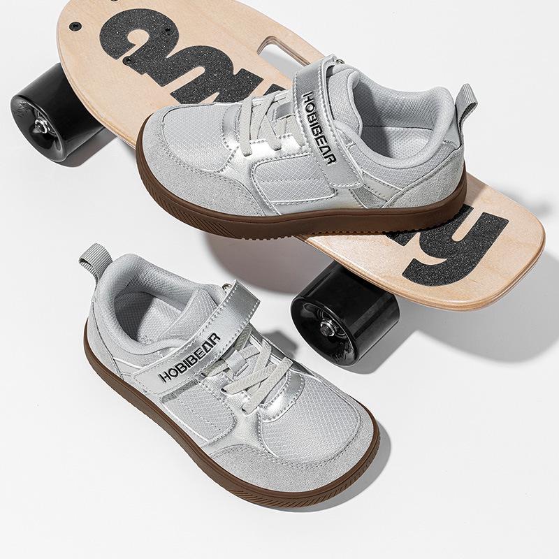 HOBIBEAR Kinder Breite Kopf Atmungsaktives Stoffobermaterial Lässige Laufschuhe für Frühling & Herbst