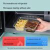 Temeiju Disposable 2-Compartment Rectangular Meal Prep Containers with Lids, 650ml (50-Pack)