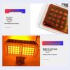 Solar Dual-Sided Red/Blue Strobe Traffic Safety Light: Anti-Collision Warning Signal