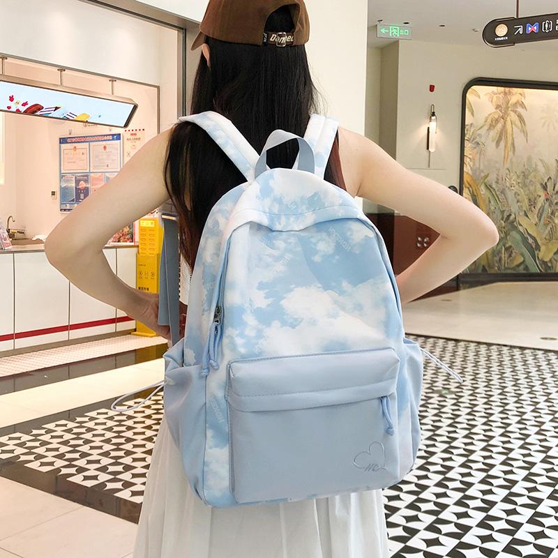 Tie-Dye-Druck Studenten-Schultasche Große Kapazität Damen-Rucksack