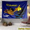 Custom Name Tapestry Scooby dog Tapestry Room Decoration Wall Hanging for Living Room Bedroom, dormitory, Birthday and Christmas gifts