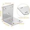 Équerres d'angle robustes en acier inoxydable 5x5x5 cm - Supports en forme de L à 90° pour étagères en bois, cadre de lit