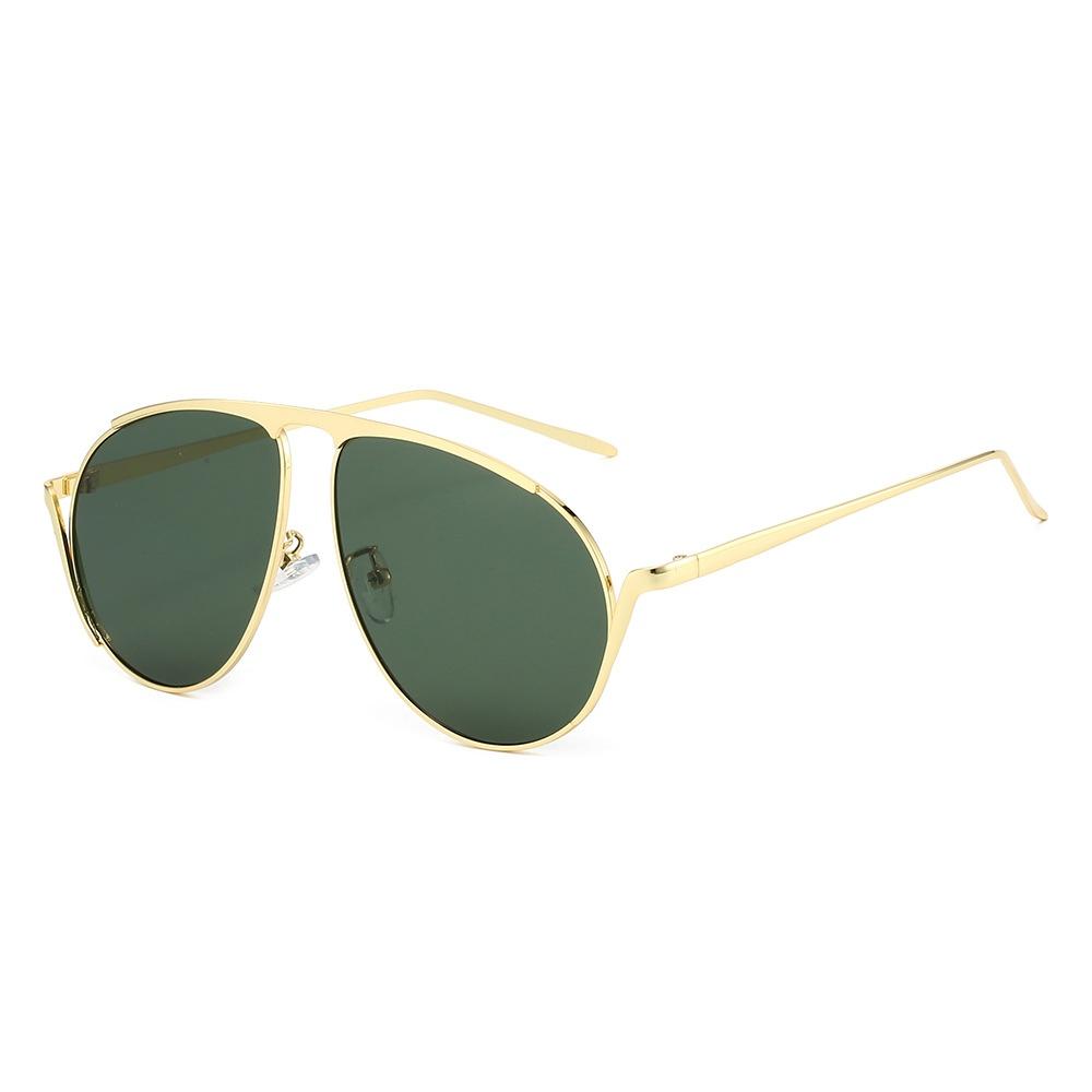 New Luxury Aviator Sunglasses Women Oversized Retro Metal UV400 Hip Hop Punk Style Fashion Trend