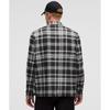 Lululemon Brushed Woven Overshirt Prospect Plaid Super Dark Misty Grey