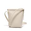 Large screen mobile phone bag female messenger new mini bag, high-end feeling, small and lightweight first-layer cowhide bucket bag