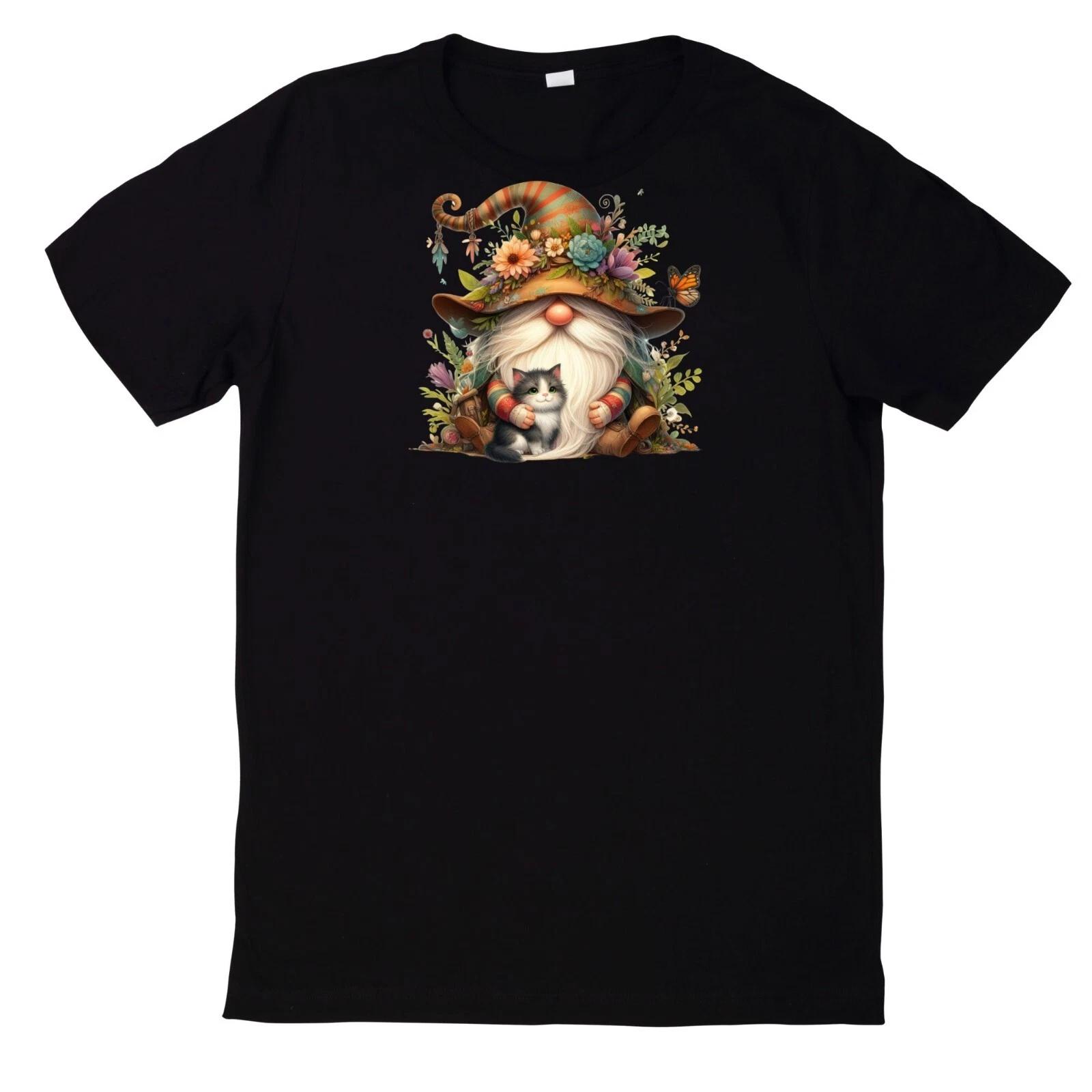 T-Shirt Lustiges Zwerg und Tier Motiv Baumwolle XL