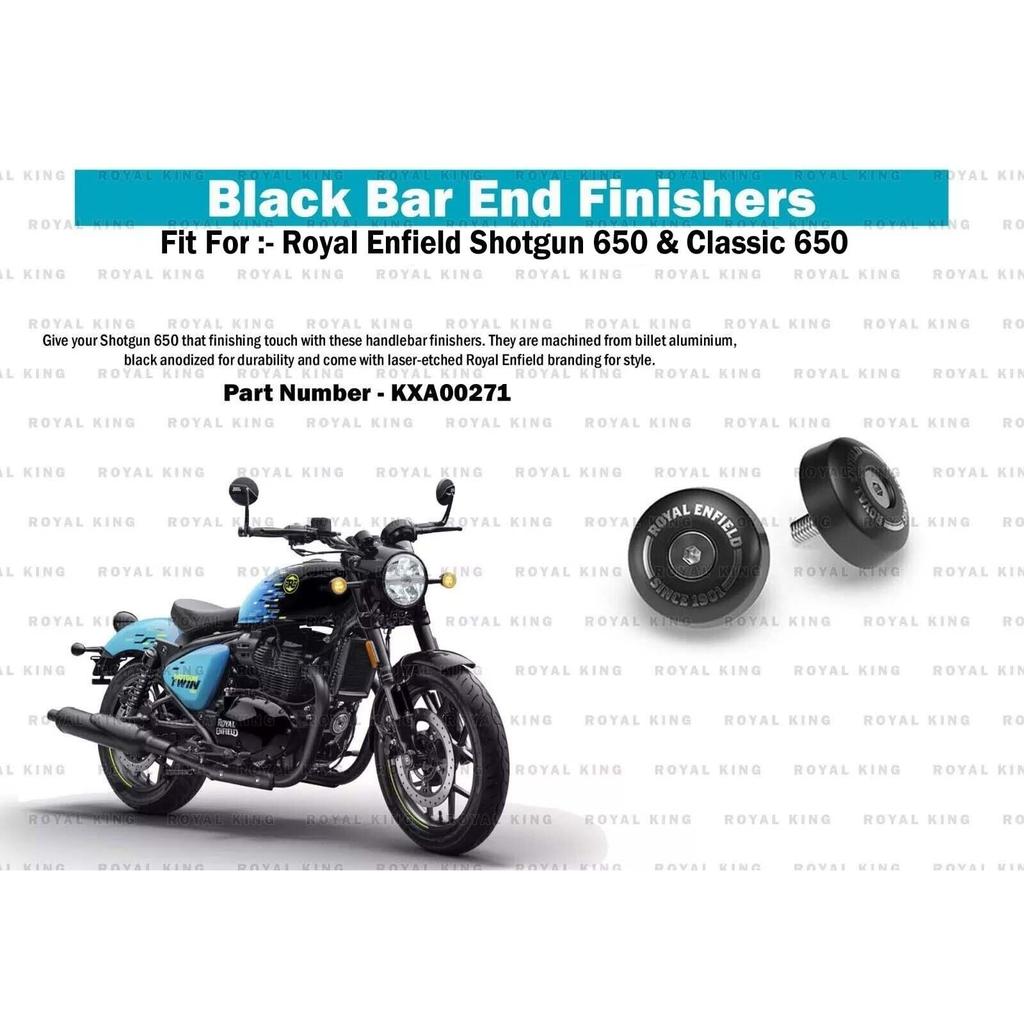 Royal Enfield Shotgun 650 & "Classic 650 Black Bar End Finisher"