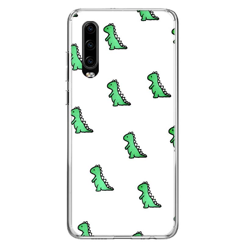 Cute Dinosaur Baby Fashion Cover Phone Case For Huawei P30 P20 P10 P40 P50 Pro Mate 20 40 30 10 Lite Popular Fundas Art Gift