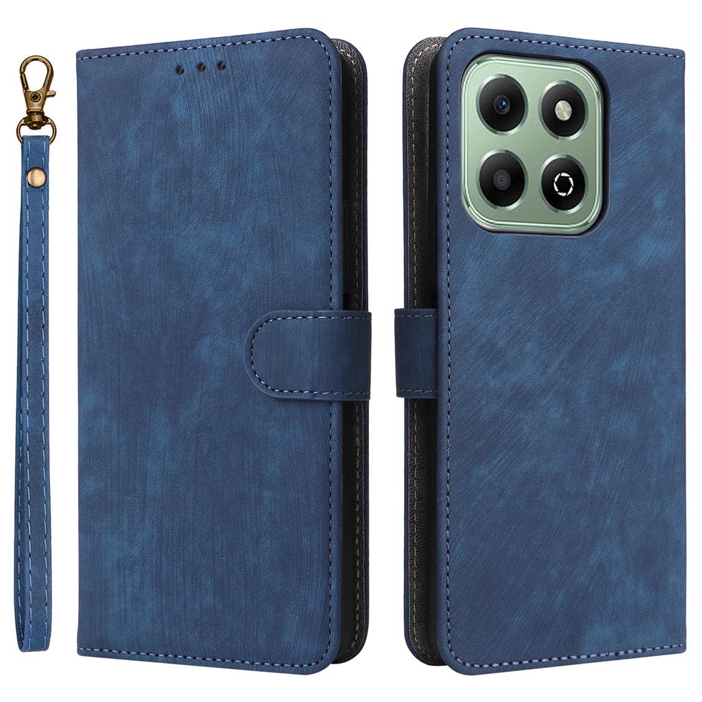 For Honor X6b 4G Case RFID Blocking Wallet Phone Stand PU Leather Cover with Strap