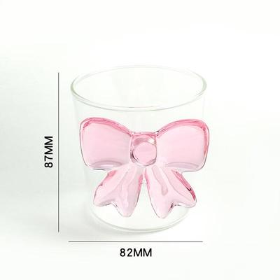 Doppellagiger Glasbecher mit Schleife und Löffel-Set