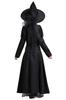 [Madrugada] Witch Classical Authentic Cosplay 3-Piece Set (Costume Set, Witch Hat, Halloween Tattoo Stickers) Long Skirt Black Dress Black Witch