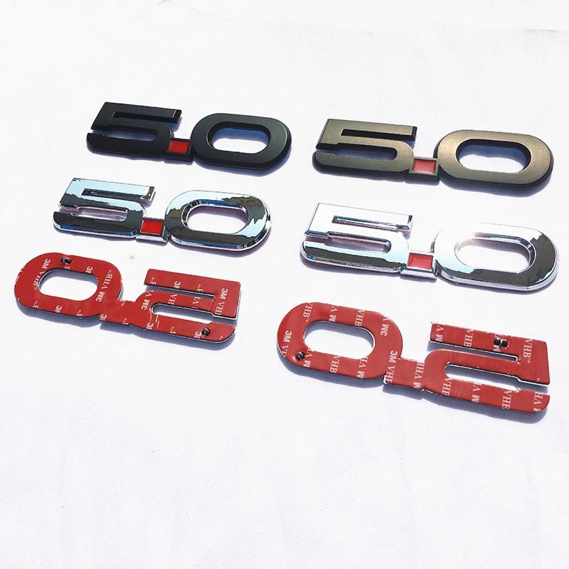 1 X 5.0 Logo 3D ABS Car Badge Sticker Emblem Decal for Cobra GT500 Bullitt BOSS 302 Coupe Convertible Etc.