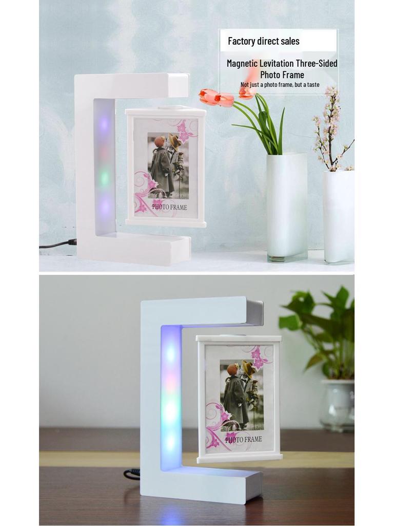 Magnetic Levitation Photo Frame - Luminous Wedding & Birthday Gift, Suspended Creative Ornament