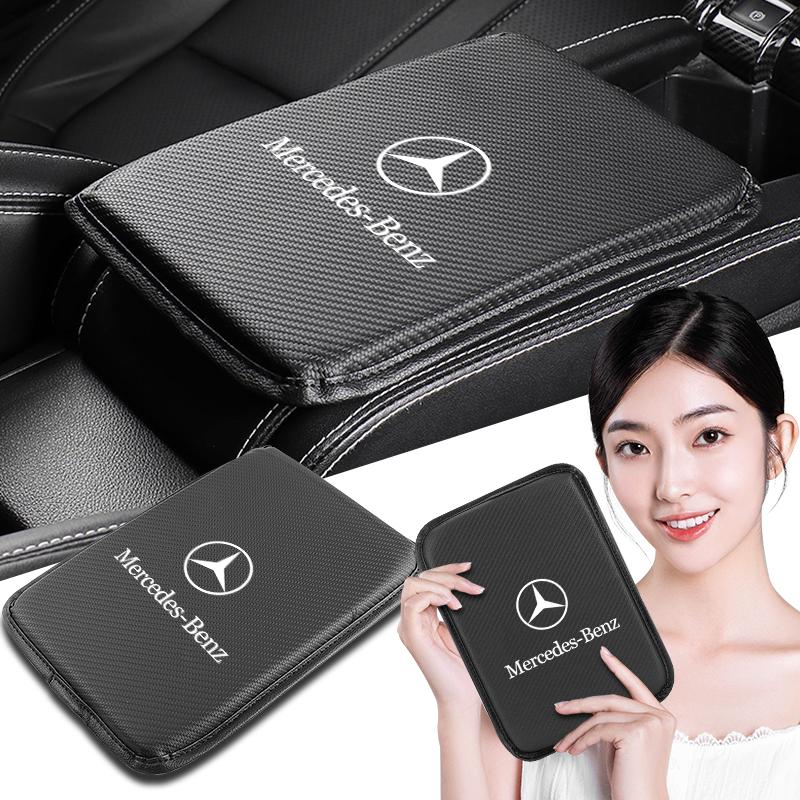 Car Central Armrest Pad Auto Center Console Arm Rest Seat Box Mat For Mercedes-Benz AMG C500 C200 C300 A B C E GLA CLA GLK GL ML GLE W204 W205 W203