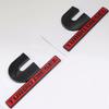 2Pc Set Compatible with Cummin Turbo Emblems for 2500 3500 Fender Badges (Black Red)
