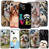 Shih Tzu Painting Cute Phone Case For iPhone 17 Air 16 Plus 13 15 14 12 11 Pro MAX 7 8 SE Soft TPU Shockproof Cover Funda