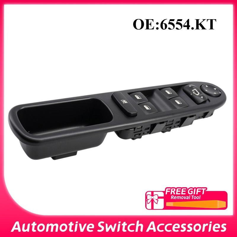 6554.KT For Peugeot 307 2007-2010 Car Electric Power Master Window Switch Lifter Console Button 6554KT Front Left Side