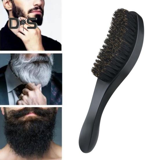 Wave Brush Men Styling Wooden Beard Brush Bristle Hair Brush Beard Styling Accessory for Home Salon Travel