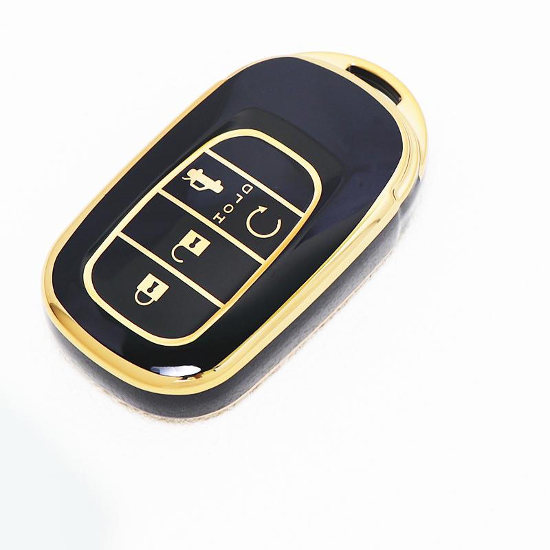 4/5 Buttons Tpu Auto Keyless For Honda Hr-V Cr-V Pilot Accord Civic Sport Si Ex Ex-L Car Key Case Cover Keychain Protector