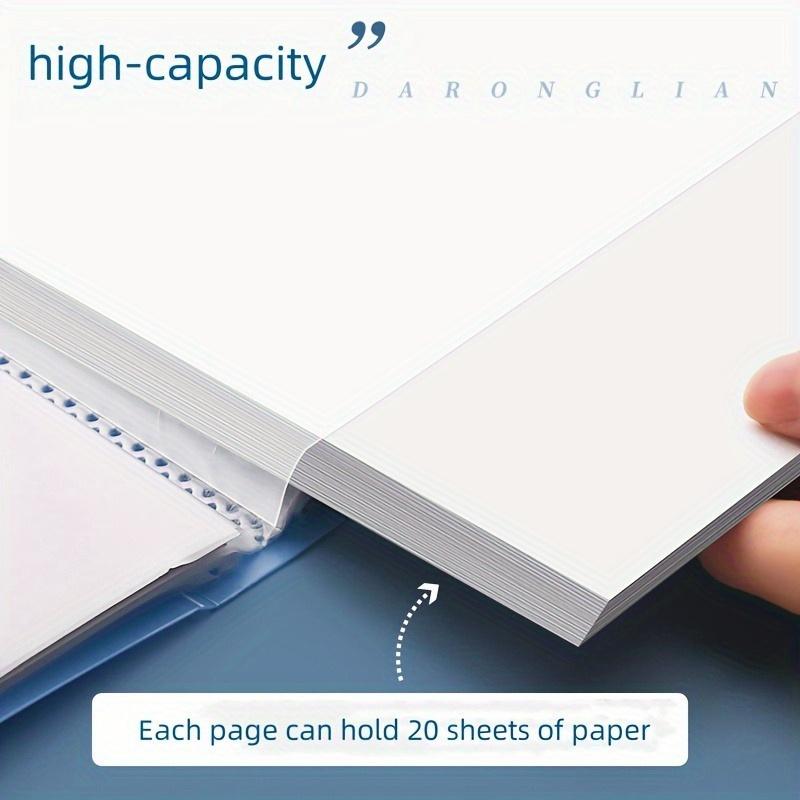 1Pc A4 Transparent Plastic File Folder, Multi-Page Data Bag Office Study Document Case Durable Layered Insert Archive